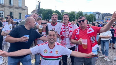 Polnische Fans in Stuttgart