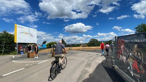 Wo lang am Leuzeknoten? Und Achtung: Radfahrer!
