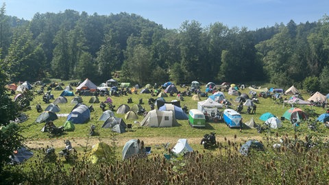 Campen auf dem Biker-Festival Glemseck 101 in Leonberg