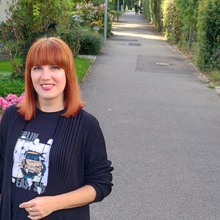 Die Ukrainerin Iryna Yakubenko aus Poltawa schaut in die Kamera.