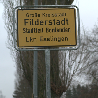 Ein Ortsschild von Filderstadt.