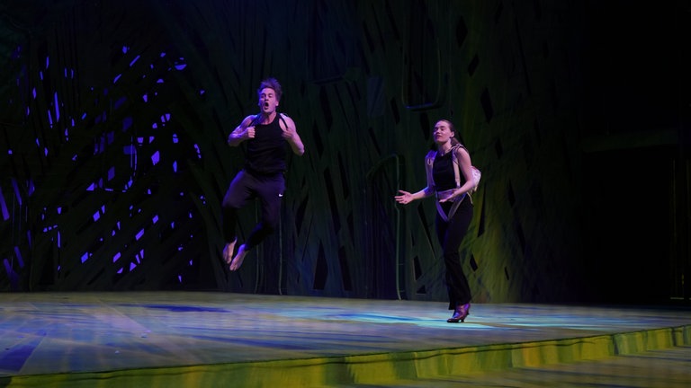 Alexander Klaws springt wie ein Affe auf der Bühne (Foto: SWR, Jakob Sax)