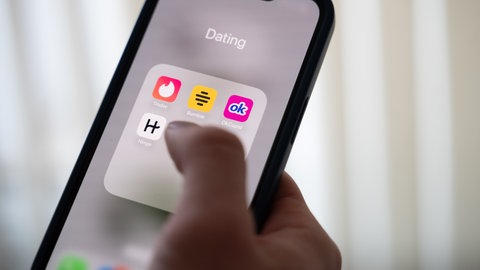 Handy mit App Auswahl