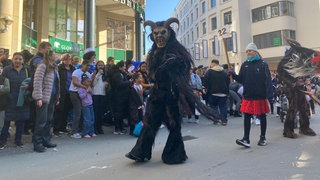 Zotteliges und Zähnefletschendes zog durch Stuttgart bei der großen Fasnets-Parade.