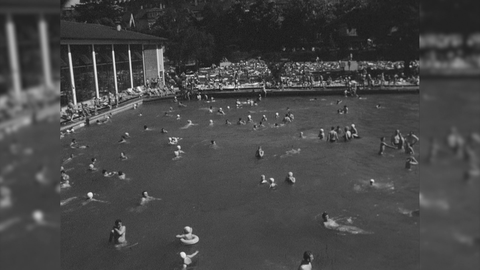 1969 steigen die Temperaturen in Stuttgart weit über 30 Grad. Das Mineralbad Berg ist überfüllt.