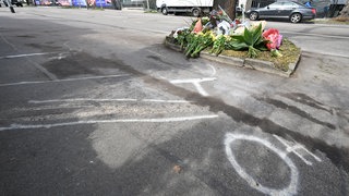 Der Unfallort eines tödlichen, illegalen Autorennens in Ludwigsburg