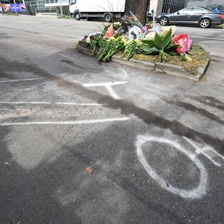 Der Unfallort eines tödlichen, illegalen Autorennens in Ludwigsburg
