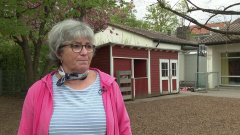 Erzieherin Angela Haug im Kindergarten. Sie hat den Unfall auf dem Friedhof in Gerlingen beobachtet.