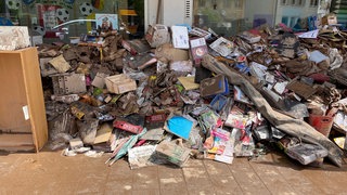 Rudersberg (Rems-Murr-Kreis) räumt nach der Überflutung 2024 auf. 