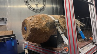 Die entschärfte 500 Kilo-Fliegerbombe aus Stuttgart