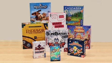 Die nominierten Brettspiele und Kartenspiele für das "Spiel des Jahres 2025"