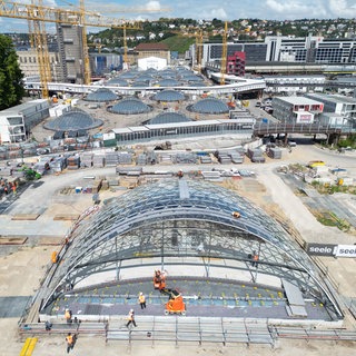 Stuttgart 21, Stand beim Bau des Tiefbahnhofs in Stuttgart im Juli 2025
