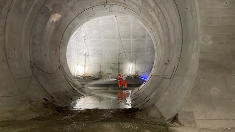 Hier am zukünftigen unterirdischen Flughafen Fernbahnhof in Stuttgart soll auch der Pfaffensteigtunnel enden. (Archivbild)