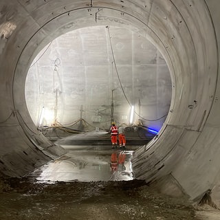 Hier am zukünftigen unterirdischen Flughafen Fernbahnhof in Stuttgart soll auch der Pfaffensteigtunnel enden. (Archivbild)