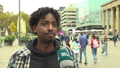 Faisal Osman, Schatzmeister der Black Community Foundation und Linken-Kandidat für die Landtagswahl im Wahlkreis Stuttgart II