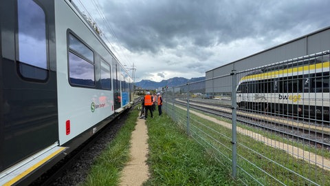 In Villeneuve in der Schweiz werden die Stuttgarter Züge auf das digitale System umgerüstet.
