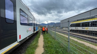 In Villeneuve in der Schweiz werden die Stuttgarter Züge auf das digitale System umgerüstet.