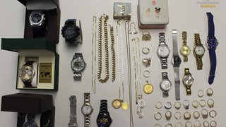 Diebesgut der Einbrecherband 