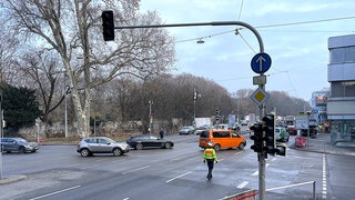 Bei einem Stromausfall in Stuttgart waren auch etliche Ampeln ausgefallen wie hier am Neckartor.