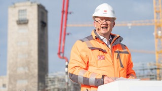 Olaf Drescher auf der S21-Baustelle 2021 (Archivbild)