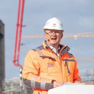 Olaf Drescher auf der S21-Baustelle 2021 (Archivbild)