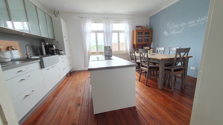 Pitchpine-Boden in einem renovierten Haus