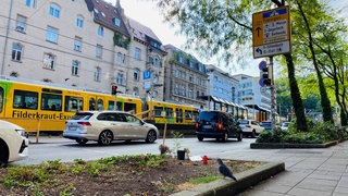 Unfallstelle Olgaeck in Stuttgart: Hier soll so bald wie möglich Tempo 30 gelten.