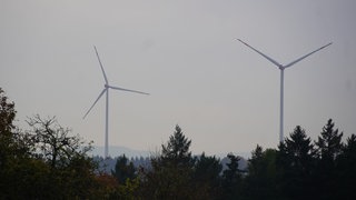 Der Windpark Königseiche auf dem Schurwald: Wegen eines störenden Brummtons werden nun die Forderungen lauter, die beiden Windräderüber Baiereck stillzulegen.