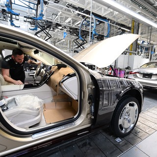 Produktion im Mercedes-Benz-Werk in Sindelfingen