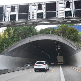 Der Engelbergtunnel auf der Autobahn 81 bei Leonberg.