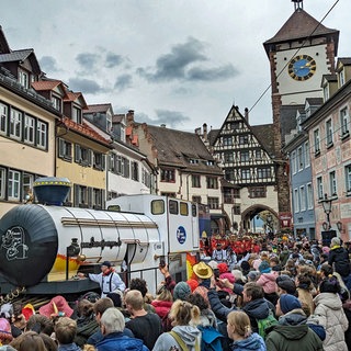 Fastnachtsgedränge in Freiburg