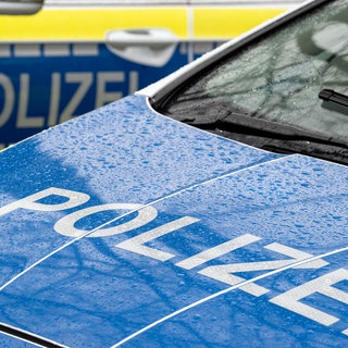 Motorhaube eines Polizeifahrzeugs (Symbolbild).