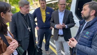 Erzbischof Burger und Caritas-International-Chef Müller in der Ukraine