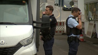 Bundespolizei bei Grenzkontrolle