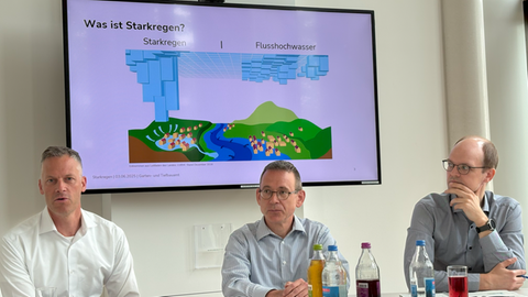 Bei Starkregen kann es zu Gefahren kommen. Das Garten- und Tiefbauamt stellt die neue Karte vor