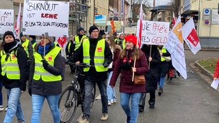 Ver.di hatte zum Streik aufgerufen - auch in Emmendingen streiken die Mitarbeitenden des Zentrums für Psychiatrie