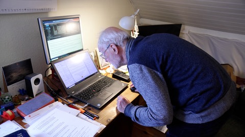 In einer Liste im Computer sind die Termine des Tages aufgeführt. 