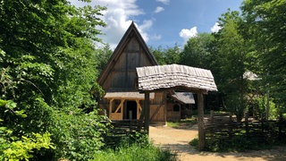 Mittelalterliche Holzkirche auf dem Campus Galli
