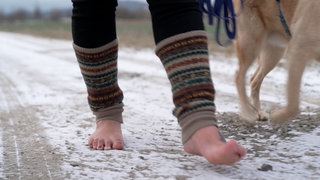 Barfuß auf Schnee. Für Matthias Bonn aus Dormettingen kein Problem