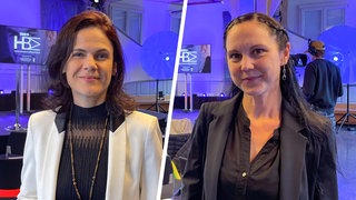 Bildmontage. Regina Cazzamatta, links und Jeanette Kollien rechts. Preisträgerinnen des Hans Bausch Mediapreis 2025