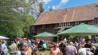 An Pfingstmontag besuchen viele Menschen die Mönchhofsägemühle Waldachtal. Am Deutschen Mühlentag öffnen viele Mühlen ihre Türen.