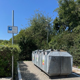 Videoüberwachte Altglascontainer der Stadt Tuttlingen.