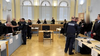 Sieben Angeklagte im Landgericht Hechingen wegen erpresserischen Menschenraubs