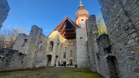 Die Wallfahrtskirche Maria Hill auf dem Welschenberg im Kreis Tuttlingen. Hier gibt es jetzt eine versteckte Weihnachtskrippe. 