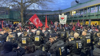 Polizeiaufgebot bei AfD-Veranstaltung in Reutlingen-Rommelsbach