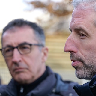 Boris Palmer und Cem Özdemir bei einer Wahlkampfveranstaltung in Tübingen