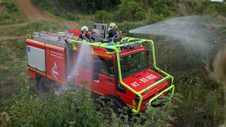Das neue Tanklöschfahrzeug der Feuerwehr Reutlingen zur Wald- und Flächenbrandbekämpfung