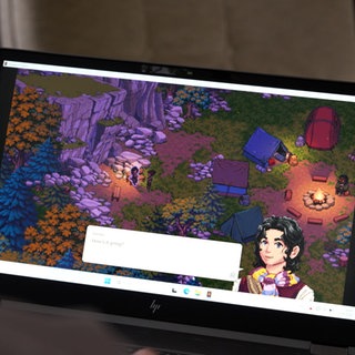 Gamescom 2026: Das Spiel "Paragons Hand" auf einem Laptop. Die beiden Tübinger Entwickler stellen es auf der Gamescom in Köln vor.