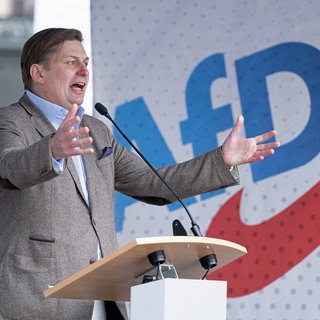 Die Wahlkampfveranstaltung in Weißenhorn mit dem umstrittenen AfD-Spitzenkandidaten Maximilian Krah soll wie geplant stattfinden. (Archivbild)