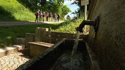 Trinken ist wichtig - auch beim Schnupperpilgern auf dem Jakobsweg.